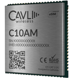 C10AM LTE CAT 1/2G IoT Module With Integrated GNSS & eSIM