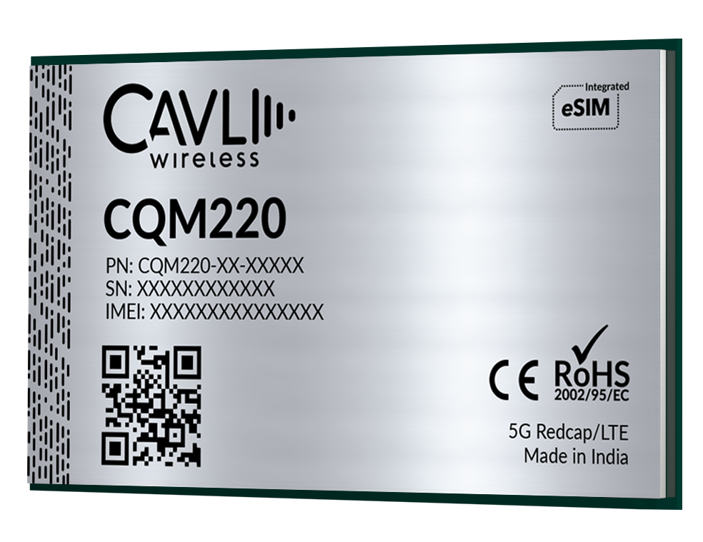 CQM220 is a 5G RedCap module compatible 
              with 3GPP release 17 standards for IoT and M2M applications.
